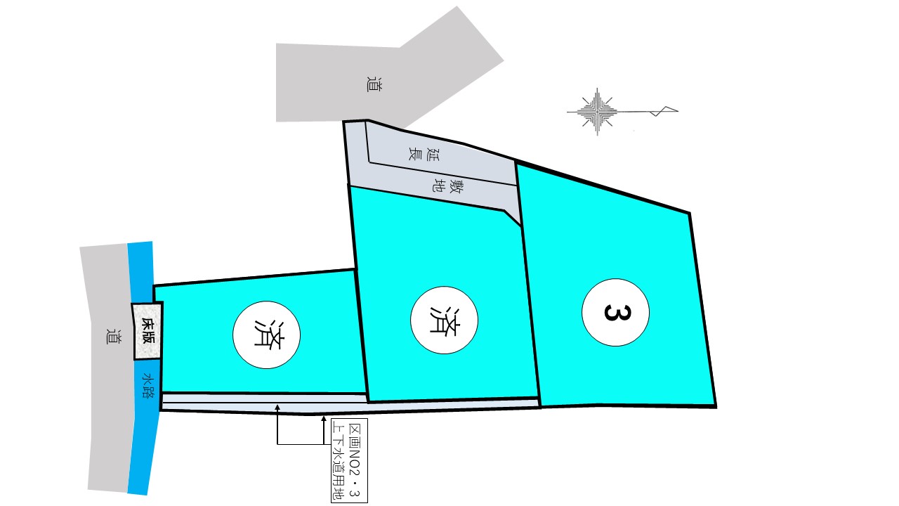 韮崎市藤井町　新規３区画分譲地